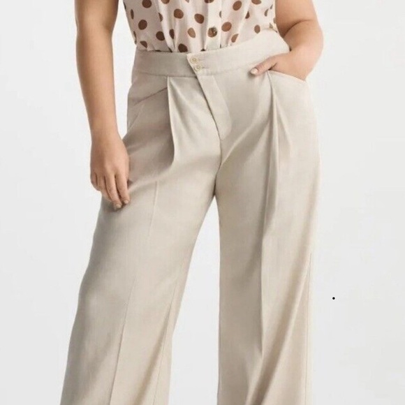 Cabi Traipse Trouser Pleated Wide Leg Neutral  Career Staple Business Casual Sz4 - Picture 1 of 11